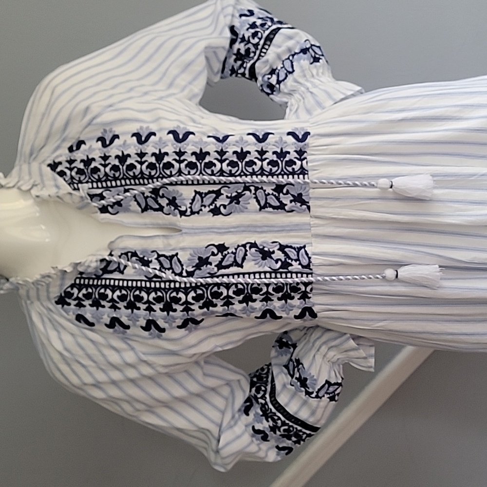 ROLLER RABBIT Womens white and blue paisley print dress - Picture 8 of 10